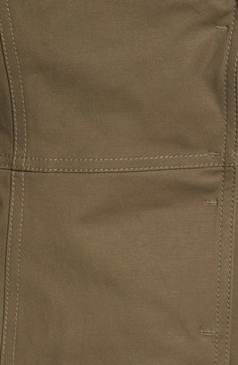 Dawn Levy Leather Sleeve Asymmetrical Jacket