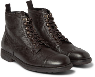 Dolce & Gabbana Milano Leather Lace-Up Boots