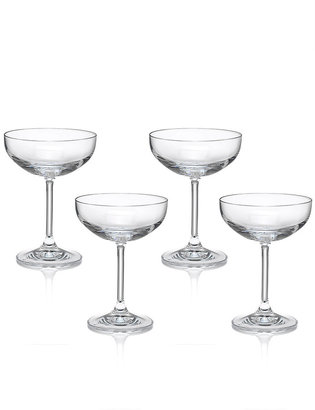 Marks and Spencer 4 Maxim Champagne Saucer Glasses