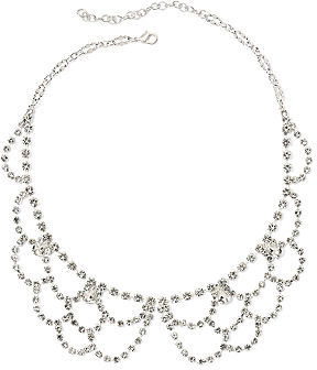 JCPenney Asstd Private Brand Vieste Lacy Crystal Collar Necklace