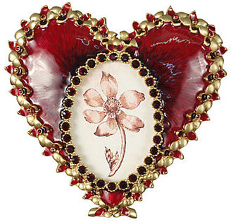 Jay Strongwater Jeweled Enamel Oval Heart Frame