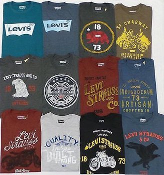 Levi's Men's Graphic T-Shirt Tee Sizes: S, M, L, XL, XXL Crew Neck Short Sleeve
