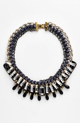 Cara Crystal & Chain Statement Necklace