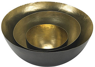 Tom Dixon Set of three small brass Form bowls