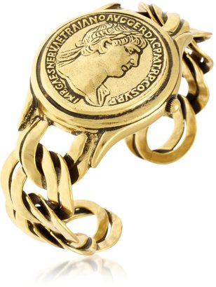 Alcozer & J Golden Brass Roman Coin Cuff