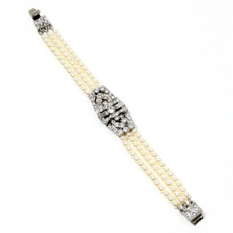 Ben-Amun Deco Crystals With Water Pearls Bracelet