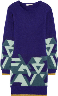 Matthew Williamson Intarsia knitted mini dress