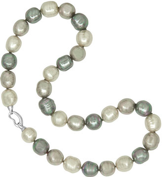 Majorica Sterling Silver Necklace, Organic Man-Made Pearl