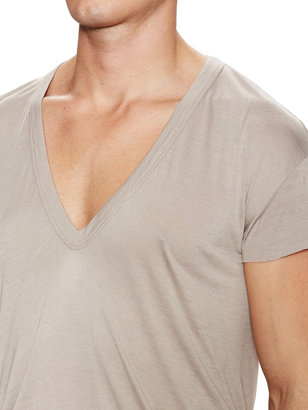 Rick Owens Oversized V-Neck T-Shirt