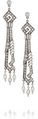 Ben-Amun Silver-plated Swarovski crystal earrings
