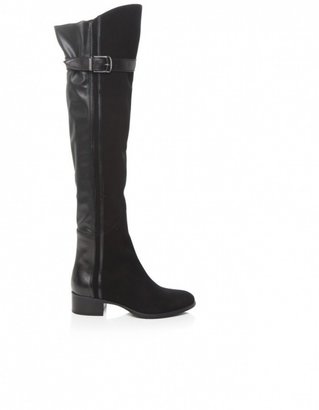 Le Pepe Suede Front Over The Knee Boots