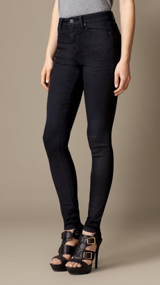 Burberry Skinny Fit High-Rise Deep Indigo Jeans