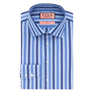 Thomas Pink Walbourn Stripe Slim Fit Button Cuff Shirt