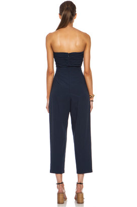 MSGM Cotton Jumpsuit in Navy