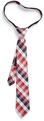Nordstrom Plaid Silk Zipper Tie (Big Boys)