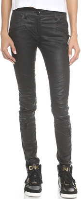 DKNY x Cara Delevingne Coated Moto Pants