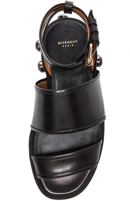 Givenchy Viktor Leather Sandals in Black
