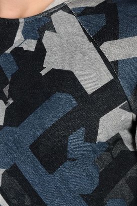 Giorgio Armani Fleece Mix Sweater With All-Over Print