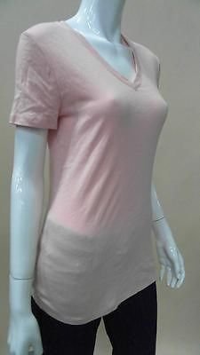 Merona Ultimate Tee Womens M V-Neck T-Shirt Peach Solid Pullover Top CHOP 1ESUz1