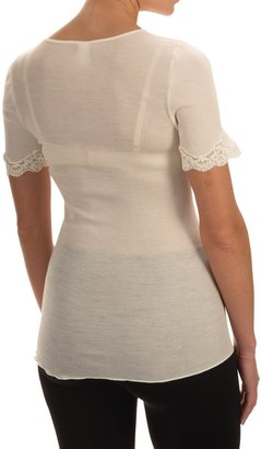 Calida Richesse Top - Wool-Silk, Short Sleeve (For Women)