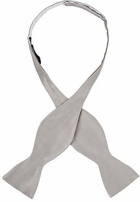 Barneys New York Men's Silk Satin Bow Tie - Silver