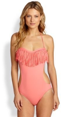 L-Space Free Love One-Piece Fringed Swimsuit