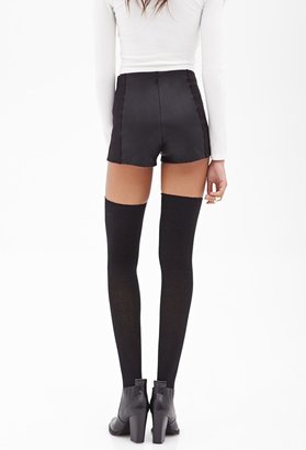 Forever 21 Faux Leather High-Rise Shorts