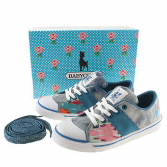 Babycham womens pale blue phoebe trainers