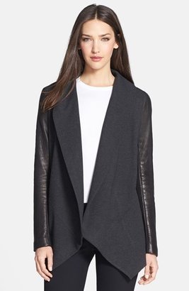 Theory 'Laura' Leather Sleeve Jacket