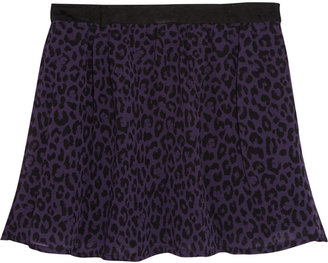 Karl Lagerfeld Paris Sidonie leopard-print chiffon mini skirt