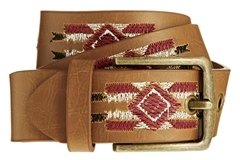 ASOS Geo-Tribal Pattern Waist Belt - Tan