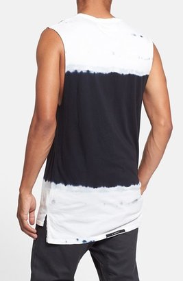 Zanerobe 'Flintlock' Longline Dip Dyed Sleeveless Muscle T-Shirt