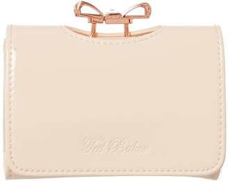 Ted Baker Nude small crystal bow flapover purse