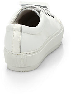 Acne Studios Leather Layered Platform Sneakers