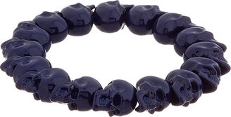 Alexander McQueen Blue Skull Bead Bracelet