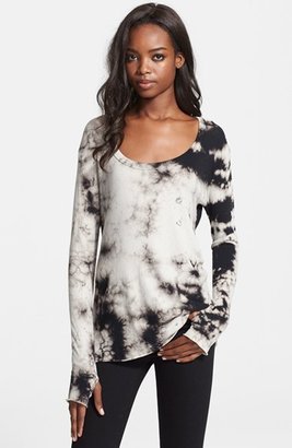 Enza Costa Print Cotton & Cashmere Sweater