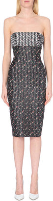 Victoria Beckham Floral-Printed Strapless Dress - for Women