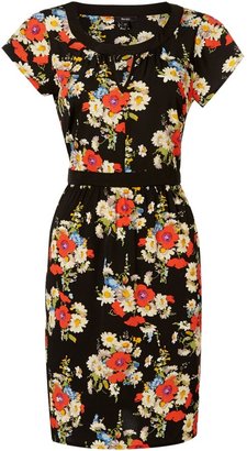 Therapy Keyhole floral neck dress