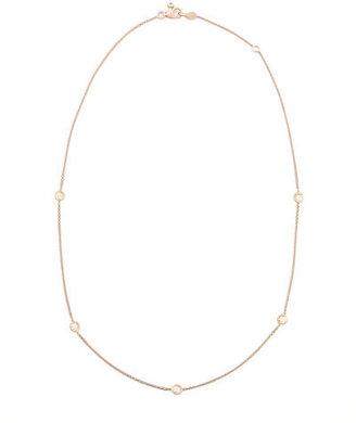 Roberto Coin Rose Gold Diamond Station Necklace