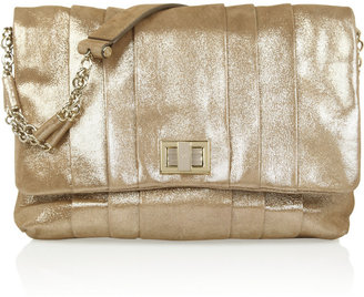 Anya Hindmarch Gracie metallic washed-leather shoulder bag