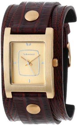 Vestal Women's  EA013 Electra Gold-Tone Brown Leather Watch