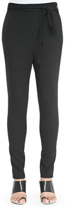 Proenza Schouler Asymmetric-Tie Pants, Black