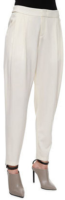 Vince Baggy Cropped Trousers, Off White