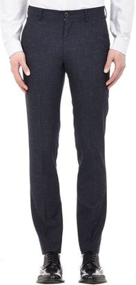 Paul Smith Speckled Crosshatch Trousers-Blue