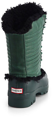 Hunter Mid-Calf Shearling-Lined Rubber Rain Boots
