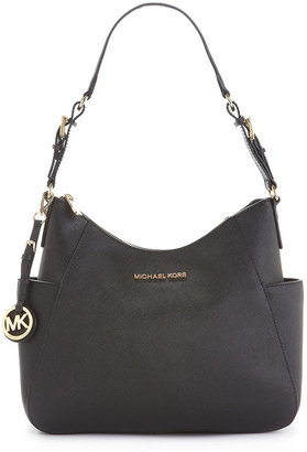 MICHAEL Michael Kors Handbag, Jet Set Travel Saffiano Leather Medium Shoulder Bag