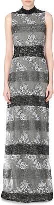 Rodarte Sequinned-Back Panelled Lace Gown - for Women