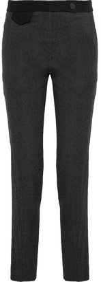 Carven Pinstriped stretch-wool straight-leg pants