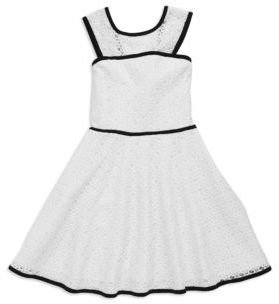 Sally Miller Girls 7-16 Lace Overlay Fit and Flare Dress