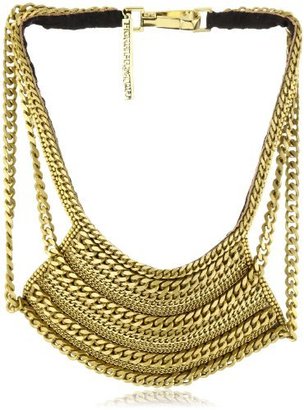 Fiona Paxton Tribal Goddess" Breeze Metal Chain and Leather Necklace